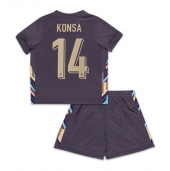 Engeland Ezri Konsa #14 Uit tenue voor kinderen EK 2024 Korte Mouwen (+ broek)