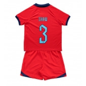 Engeland Luke Shaw #3 Uit tenue voor kinderen WK 2022 Korte Mouwen (+ broek)