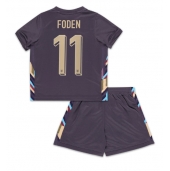 Engeland Phil Foden #11 Uit tenue voor kinderen EK 2024 Korte Mouwen (+ broek)