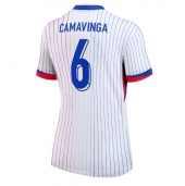 Frankrijk Eduardo Camavinga #6 Uit tenue voor Dames EK 2024 Korte Mouwen