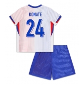 Frankrijk Ibrahima Konate #24 Uit tenue voor kinderen EK 2024 Korte Mouwen (+ broek)