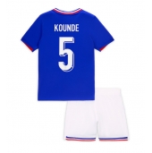 Frankrijk Jules Kounde #5 Thuis tenue voor kinderen EK 2024 Korte Mouwen (+ broek)