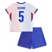 Frankrijk Jules Kounde #5 Uit tenue voor kinderen EK 2024 Korte Mouwen (+ broek)