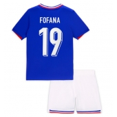 Frankrijk Youssouf Fofana #19 Thuis tenue voor kinderen EK 2024 Korte Mouwen (+ broek)