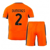 Inter Milan Denzel Dumfries #2 Derde tenue voor kinderen 2023-24 Korte Mouwen (+ broek)