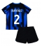 Inter Milan Denzel Dumfries #2 Thuis tenue voor kinderen 2023-24 Korte Mouwen (+ broek)