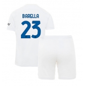 Inter Milan Nicolo Barella #23 Uit tenue voor kinderen 2023-24 Korte Mouwen (+ broek)