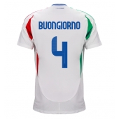 Italië Alessandro Buongiorno #4 Uit tenue EK 2024 Korte Mouwen