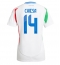 Italië Federico Chiesa #14 Uit tenue voor Dames EK 2024 Korte Mouwen