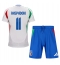 Italië Giacomo Raspadori #11 Uit tenue voor kinderen EK 2024 Korte Mouwen (+ broek)