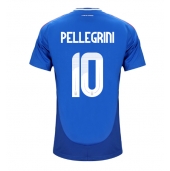 Italië Lorenzo Pellegrini #10 Thuis tenue EK 2024 Korte Mouwen