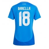 Italië Nicolo Barella #18 Thuis tenue voor Dames EK 2024 Korte Mouwen