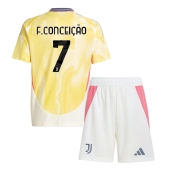 Juventus Francisco Conceicao #7 Uit tenue voor kinderen 2024-25 Korte Mouwen (+ broek)