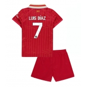 Liverpool Luis Diaz #7 Thuis tenue voor kinderen 2024-25 Korte Mouwen (+ broek)