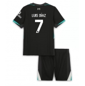 Liverpool Luis Diaz #7 Uit tenue voor kinderen 2024-25 Korte Mouwen (+ broek)