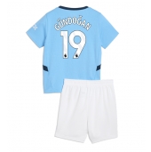 Manchester City Ilkay Gundogan #19 Thuis tenue voor kinderen 2024-25 Korte Mouwen (+ broek)