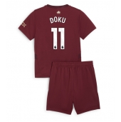 Manchester City Jeremy Doku #11 Derde tenue voor kinderen 2024-25 Korte Mouwen (+ broek)