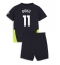 Manchester City Jeremy Doku #11 Uit tenue voor kinderen 2024-25 Korte Mouwen (+ broek)