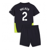 Manchester City Kyle Walker #2 Uit tenue voor kinderen 2024-25 Korte Mouwen (+ broek)