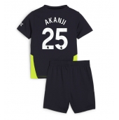 Manchester City Manuel Akanji #25 Uit tenue voor kinderen 2024-25 Korte Mouwen (+ broek)