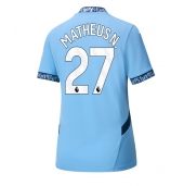 Manchester City Matheus Nunes #27 Thuis tenue voor Dames 2024-25 Korte Mouwen