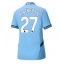 Manchester City Matheus Nunes #27 Thuis tenue voor Dames 2024-25 Korte Mouwen