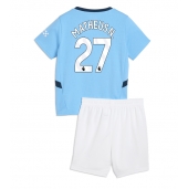 Manchester City Matheus Nunes #27 Thuis tenue voor kinderen 2024-25 Korte Mouwen (+ broek)