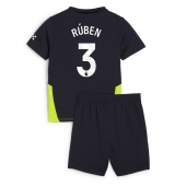 Manchester City Ruben Dias #3 Uit tenue voor kinderen 2024-25 Korte Mouwen (+ broek)