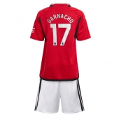 Manchester United Alejandro Garnacho #17 Thuis tenue voor kinderen 2023-24 Korte Mouwen (+ broek)