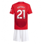 Manchester United Antony #21 Thuis tenue voor kinderen 2024-25 Korte Mouwen (+ broek)