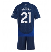 Manchester United Antony #21 Uit tenue voor kinderen 2024-25 Korte Mouwen (+ broek)