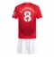 Manchester United Bruno Fernandes #8 Thuis tenue voor kinderen 2024-25 Korte Mouwen (+ broek)