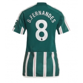 Manchester United Bruno Fernandes #8 Uit tenue voor Dames 2023-24 Korte Mouwen