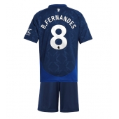 Manchester United Bruno Fernandes #8 Uit tenue voor kinderen 2024-25 Korte Mouwen (+ broek)