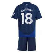 Manchester United Casemiro #18 Uit tenue voor kinderen 2024-25 Korte Mouwen (+ broek)