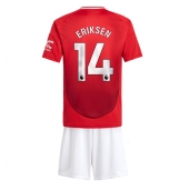 Manchester United Christian Eriksen #14 Thuis tenue voor kinderen 2024-25 Korte Mouwen (+ broek)