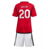 Manchester United Diogo Dalot #20 Thuis tenue voor kinderen 2023-24 Korte Mouwen (+ broek)