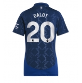 Manchester United Diogo Dalot #20 Uit tenue voor Dames 2024-25 Korte Mouwen