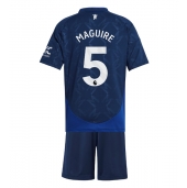 Manchester United Harry Maguire #5 Uit tenue voor kinderen 2024-25 Korte Mouwen (+ broek)