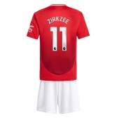 Manchester United Joshua Zirkzee #11 Thuis tenue voor kinderen 2024-25 Korte Mouwen (+ broek)