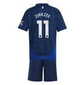 Manchester United Joshua Zirkzee #11 Uit tenue voor kinderen 2024-25 Korte Mouwen (+ broek)