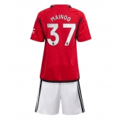 Manchester United Kobbie Mainoo #37 Thuis tenue voor kinderen 2023-24 Korte Mouwen (+ broek)