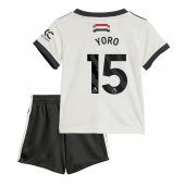 Manchester United Leny Yoro #15 Derde tenue voor kinderen 2024-25 Korte Mouwen (+ broek)