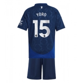 Manchester United Leny Yoro #15 Uit tenue voor kinderen 2024-25 Korte Mouwen (+ broek)