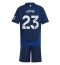 Manchester United Luke Shaw #23 Uit tenue voor kinderen 2024-25 Korte Mouwen (+ broek)