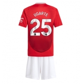 Manchester United Manuel Ugarte #25 Thuis tenue voor kinderen 2024-25 Korte Mouwen (+ broek)