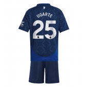 Manchester United Manuel Ugarte #25 Uit tenue voor kinderen 2024-25 Korte Mouwen (+ broek)