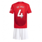 Manchester United Matthijs de Ligt #4 Thuis tenue voor kinderen 2024-25 Korte Mouwen (+ broek)