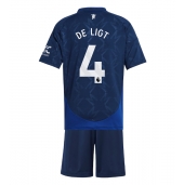 Manchester United Matthijs de Ligt #4 Uit tenue voor kinderen 2024-25 Korte Mouwen (+ broek)