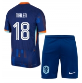 Nederland Donyell Malen #18 Uit tenue voor kinderen EK 2024 Korte Mouwen (+ broek)